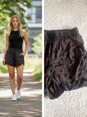 Nike Black Leopard Print Shorts